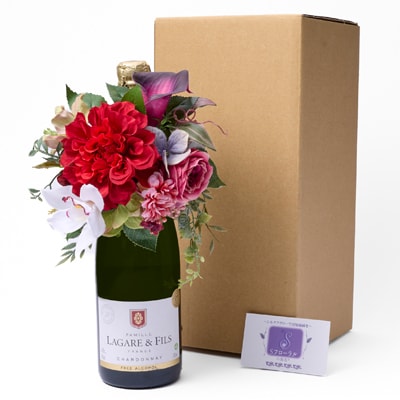 アートボトルフラワー(商標登録認定商品)ワインテイスト100%ぶどう由来飲料セット【1543859】