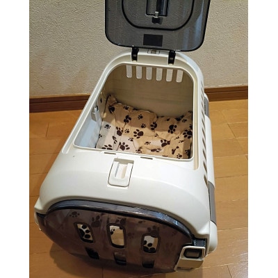保護猫へのご支援のためのお礼品【チームしっぽ】手作り猫のキャリーケース用クッション【1650164】