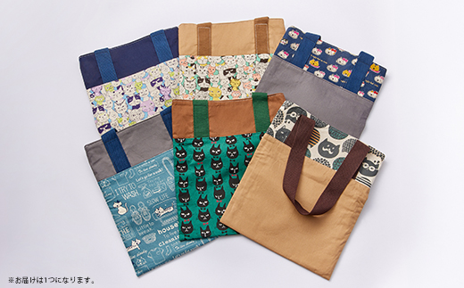 保護猫へのご支援のためのお礼品【保護猫ルームえびす】手作りトートバッグとポストカードセット【1647213】