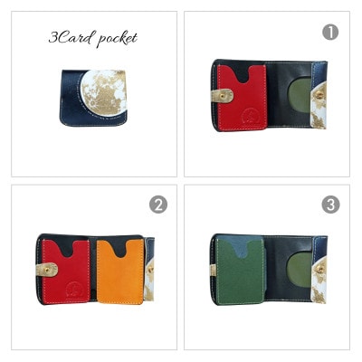 クアトロガッツ ミニ財布 小さいふ。コンチャ 月面着陸 JAPANレザー【1615984】