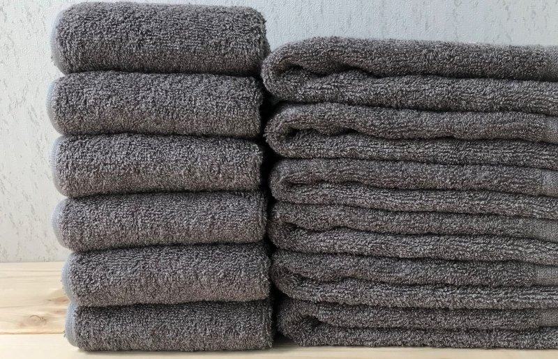 コットンＷ ハンドタオル 12枚（グレー）【泉州こだわりタオル】【泉州タオル 国産 吸水 普段使い 無地 シンプル 日用品 家族 ファミリー】