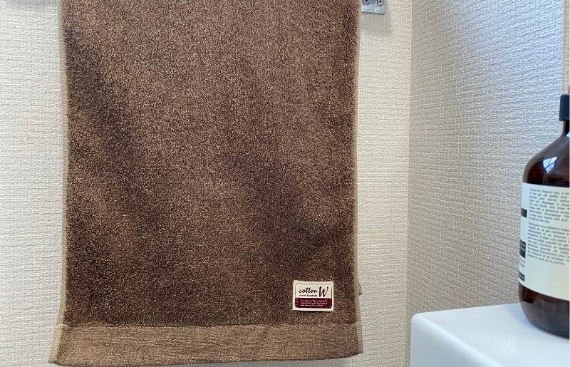 コットンＷ フェイスタオル 6枚（ブラウン）【泉州こだわりタオル】【泉州タオル 国産 吸水 普段使い 無地 シンプル 日用品 家族 ファミリー】