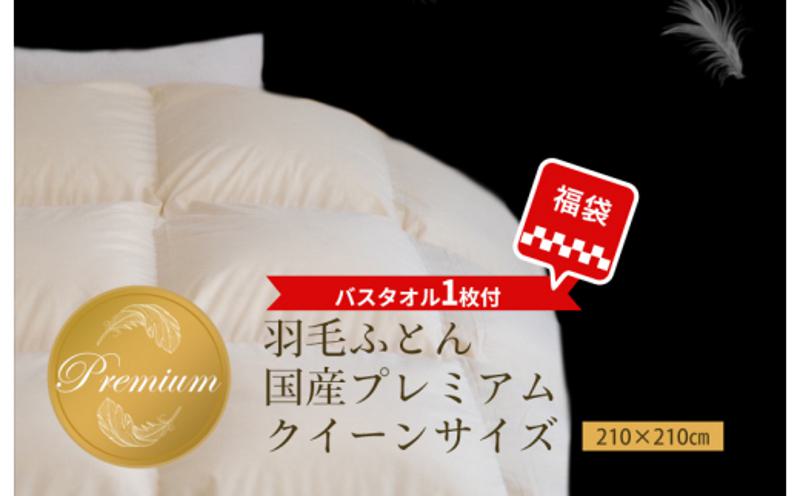 クイーンサイズ 羽毛布団プレミアム 日本製 100F031