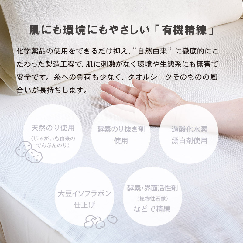 タオルシーツ1枚（ブルー）