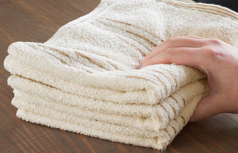 カラードコットン フェイスタオル 8枚セット