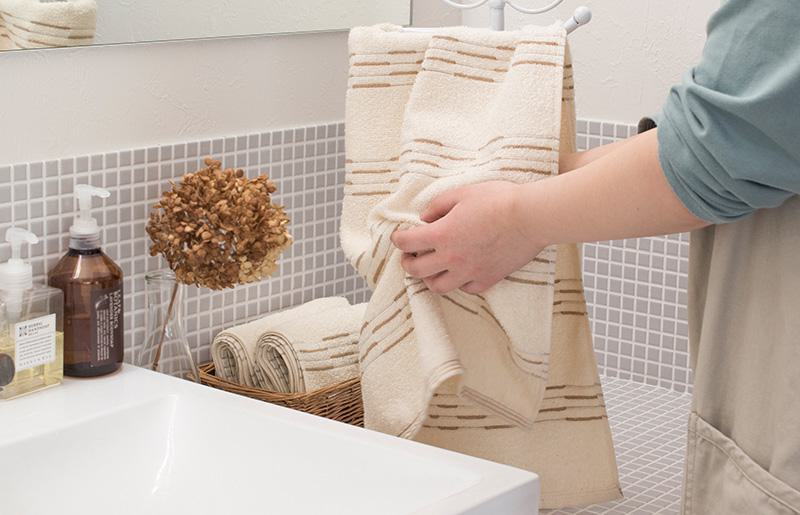 カラードコットン フェイスタオル 8枚セット