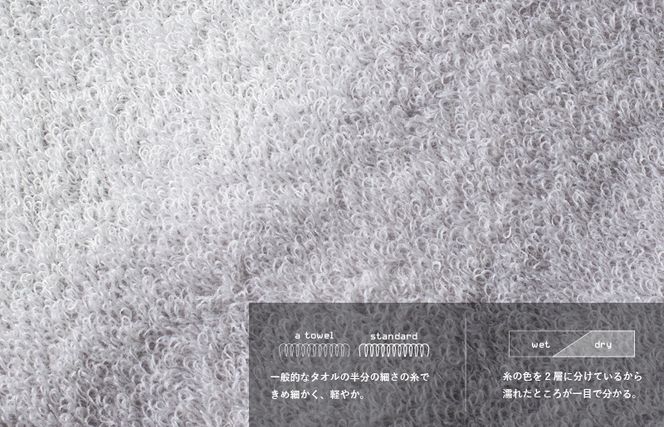 a towelフェイスタオル4枚セット （アッシュホワイト） 099H1388