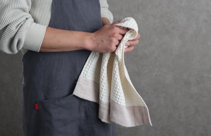 【オーガニックコットン100％】泉州南部織 cherir/ワッフルフェイスタオル3枚セット