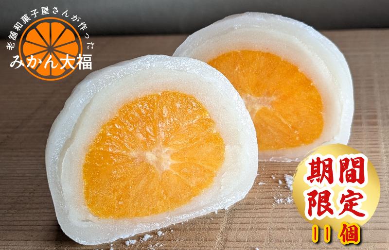 【期間限定】老舗和菓子屋さんのみかん大福11個入り 099H3406