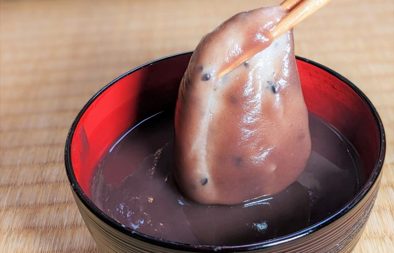 老舗和菓子屋さんの杵つき生丸餅（ゴマ）12個＆こしあん 200g×3セット