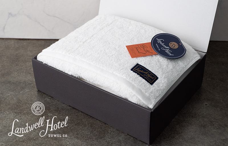 【TVで紹介！】Landwell Hotel バスタオル 1枚 ホワイト ギフト 贈り物【泉州タオル 国産 吸水 普段使い 無地 シンプル 日用品 家族 ファミリー】
