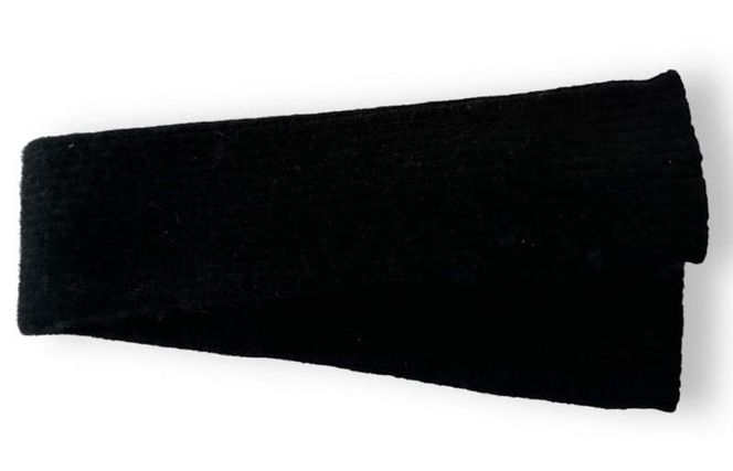 100％ピュアカシミヤ・ハンドウオーマー ブラック G628