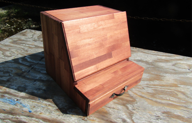 手作り木製 小さなお仏壇 ライティングデスク（前倒しタイプ） 099H2140