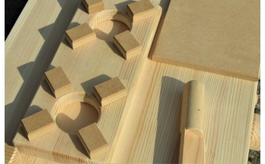 手作り木製「棚付」ままごとキッチンＤＨＫＲ 素材色バージョン 099H2148
