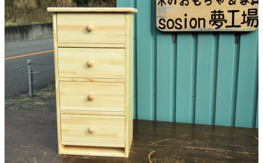 手作り木製 キャビネット4段