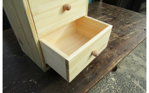 手作り木製 キャビネット4段