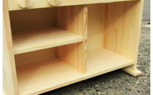 手作り木製 ままごとキッチンＵHK（素材色バージョン）