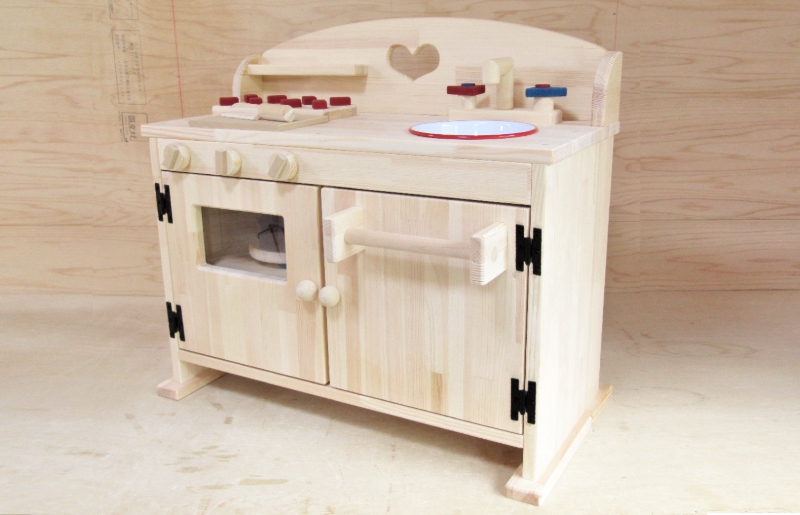 手作り木製 ままごとキッチン DHK-H 099H2164