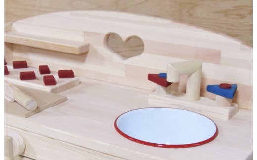 手作り木製 ままごとキッチン DHK-H 099H2164