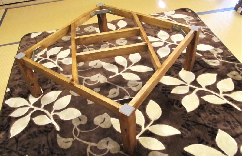 手作り木製 ローテーブル「こたつにも使ってね」