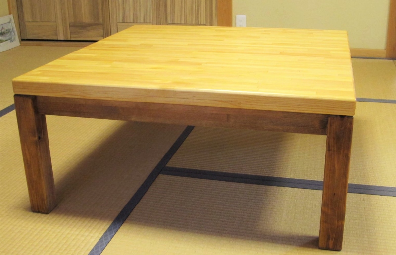 手作り木製 ローテーブル「こたつにも使ってね」 099H2185