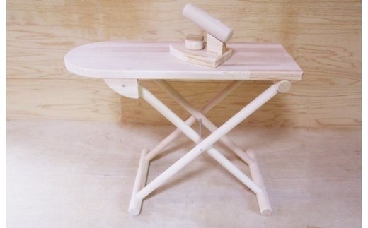 手作り木製 アイロン台（アイロン付き） 099H2190