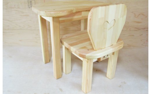 手作り木製 お子様用 机・いすセットVer.2 Lサイズ 099H2199
