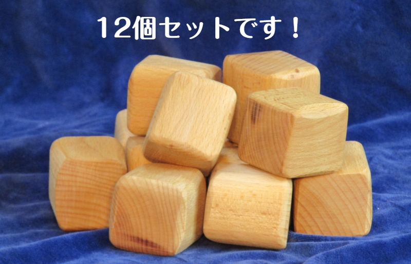 手作り国産ブナ製 積みづらい積み木「積めますか？」