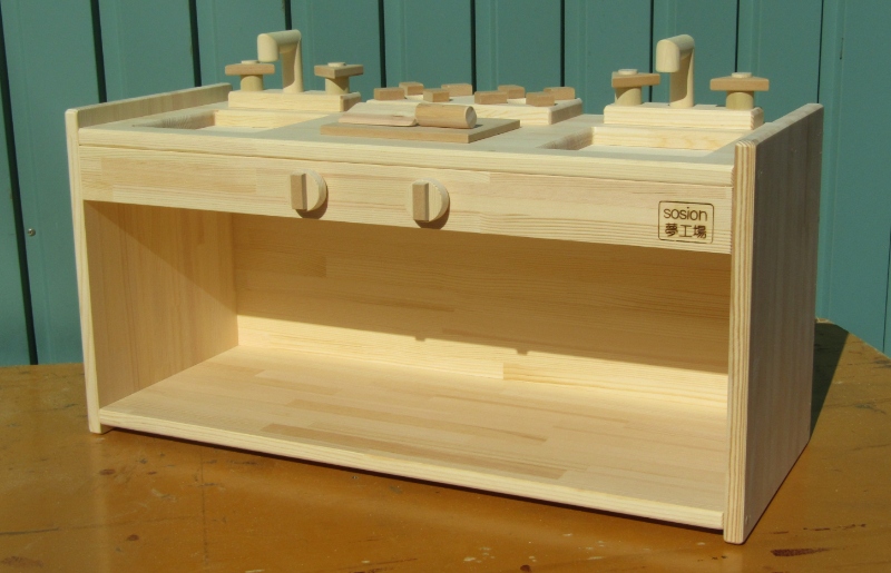 手作り木製 ままごとキッチン KBL-W 素材色バージョン 099H2206