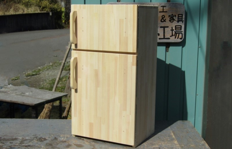手作り木製 収納メインの大型冷蔵庫 099H2208
