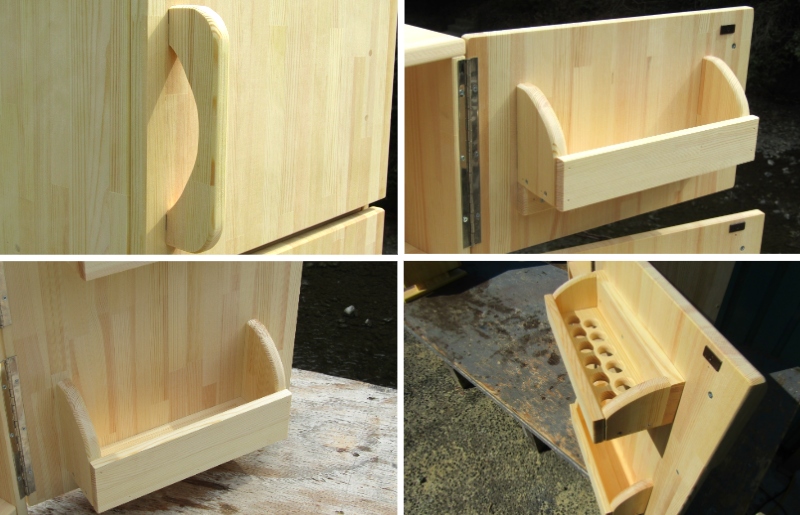 手作り木製 収納メインの大型冷蔵庫