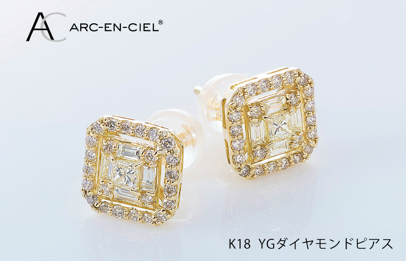【高島屋選定品】ARC-EN-CIEL K18YGダイヤモンドピアス（ダイヤ 合計 0.5カラット）65N0031 TUC0003