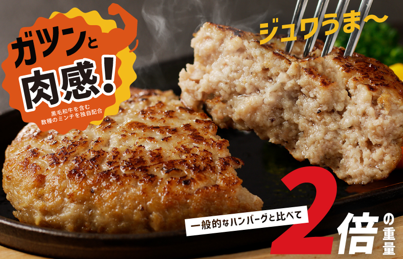 【期間限定】黒毛和牛入り BIGハンバーグ 総量2.4kg（200g×12個）泉州玉ねぎ使用 G873