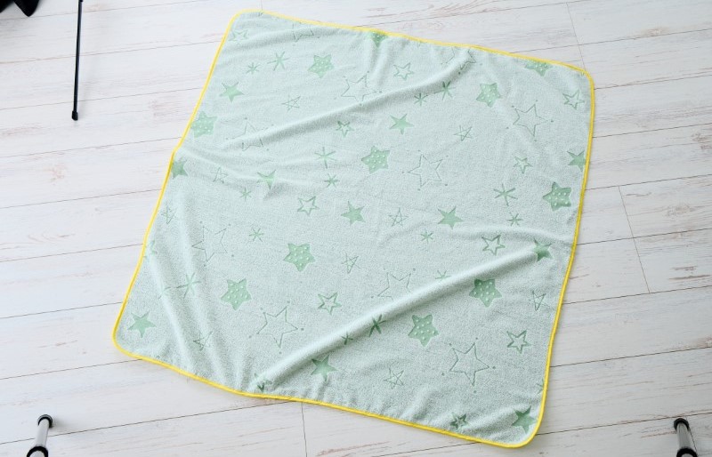 【高島屋選定品】泉州タオル おくるみ２枚（ブルー＆グリーン）【タオル 国産 シンプル 日用品 ベビー】