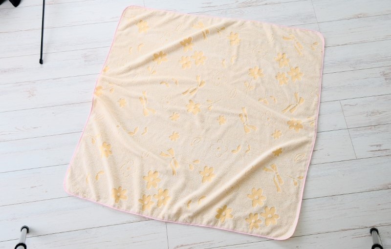 【高島屋選定品】泉州タオル おくるみ２枚（ピンク＆オレンジ）【タオル 国産 シンプル 日用品 ベビー】