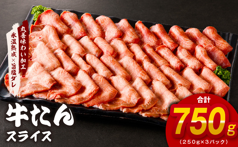 【氷温熟成×旨塩ダレ】牛たん 750g スライス 小分け 250g×3P 焼肉用 訳あり サイズ不揃い mrz0024