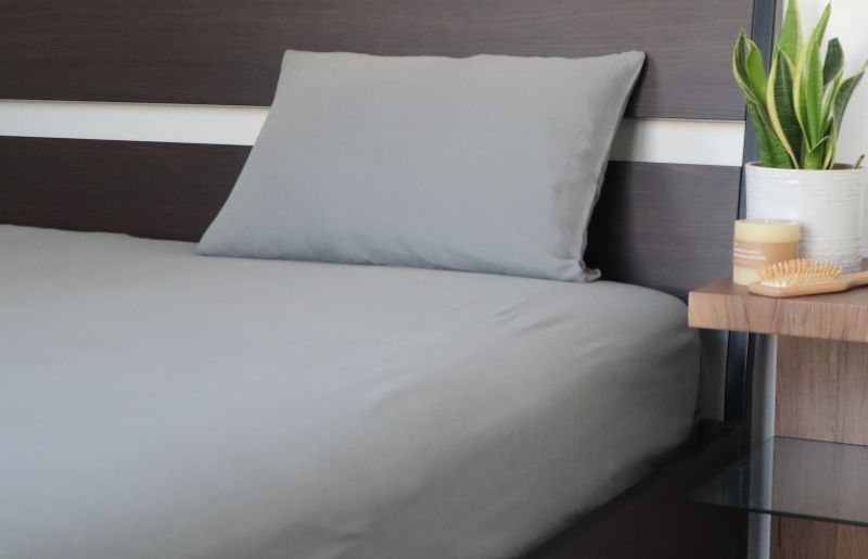 【tissu de coton/ダブルガーゼ】泉州南部織 シングルフラットシーツ 1枚（グレー）