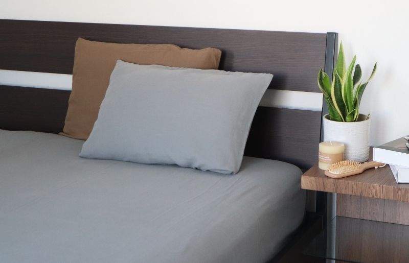 【tissu de coton/ダブルガーゼ】泉州南部織 シングルフラットシーツ 1枚（グレー）