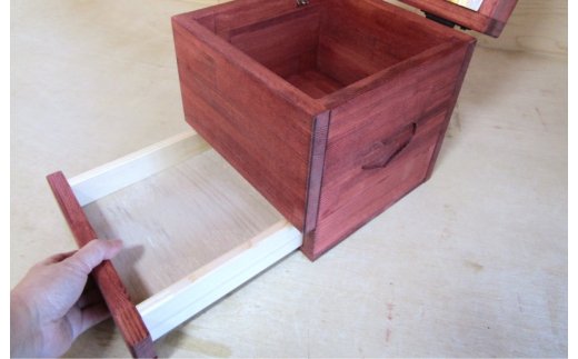 手作り木製 メイクボックス 099H2194