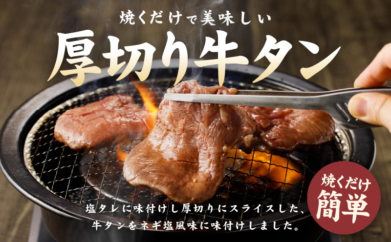 厚切り 牛たん ねぎ塩味付け スライス 焼肉用 500g G932