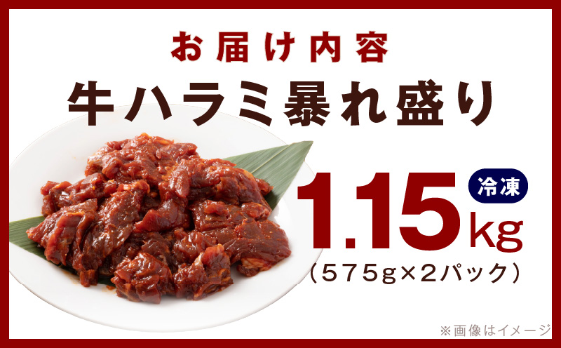 牛ハラミ 暴れ盛り 総量 1.15kg 小分け 牛肉 肉コンシェルジュ厳選 期間限定 099H2839