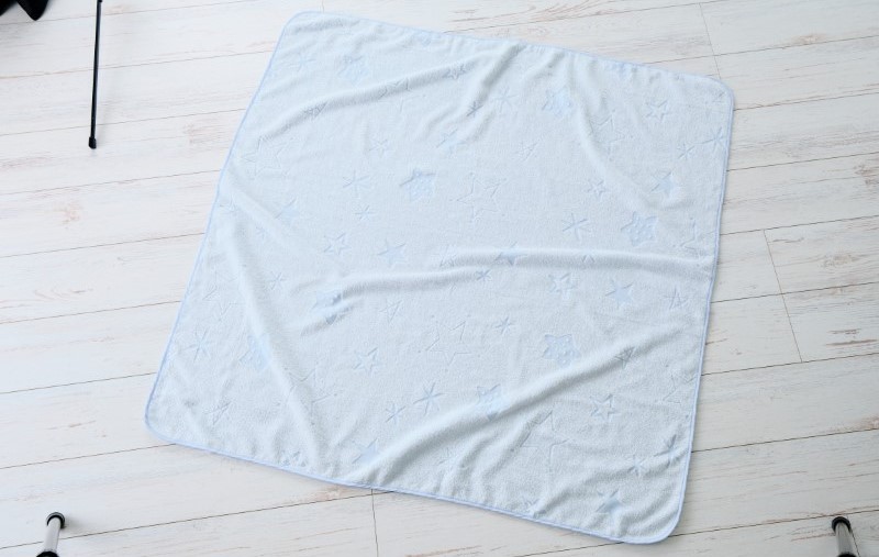 【高島屋選定品】泉州タオル おくるみ２枚（ブルー＆グリーン）【タオル 国産 シンプル 日用品 ベビー】