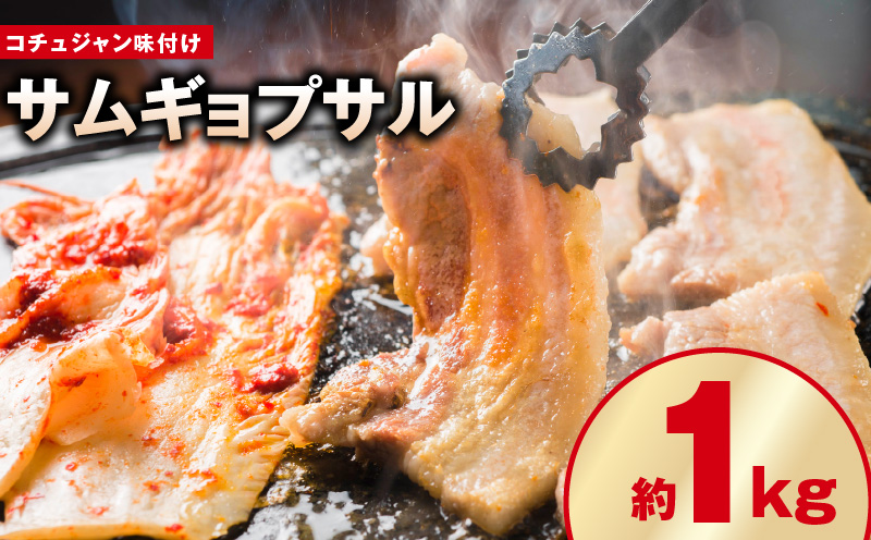 【焼くだけ】味付きサムギョプサル 約1kg（500g×2P） コチュジャン味付け 焼肉 BBQ デジカルビ 099H3359