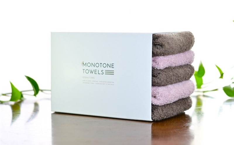 ふんわりやさしいモノトーンタオル 5枚セット（ココア＆ピンクグレー）35×80cm 泉州タオル【泉州タオル 国産 吸水 普段使い シンプル 日用品】