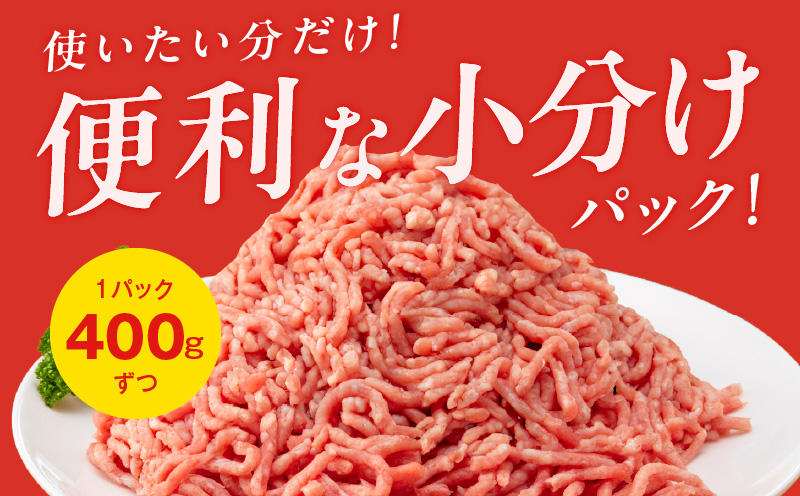 【氷温熟成×極味付け】国産 豚ミンチ 1.2kg パラパラ凍結 ジッパー付き 小分け 400g×3P mrz0072