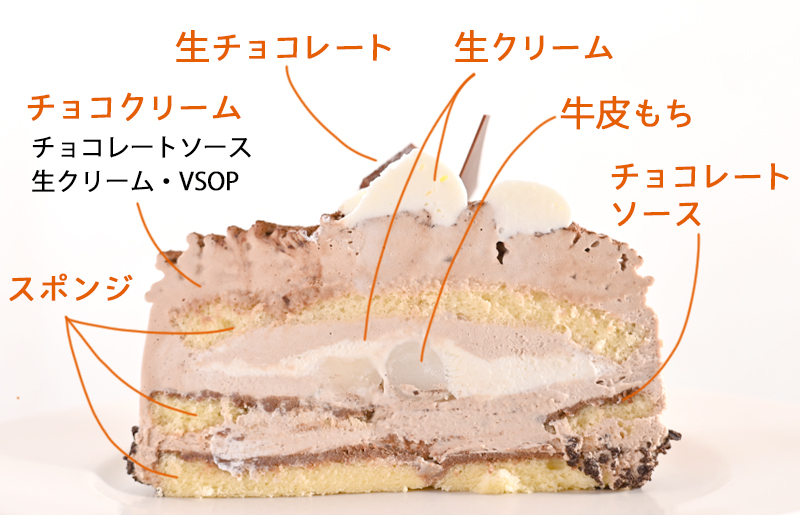 【年内発送】 生チョコモンブラン （冷凍ケーキ） 12cm×1台 099H2838y