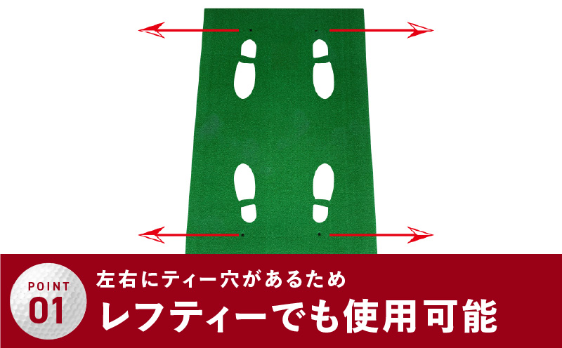 【スピード発送】ゴルフ練習マット ショットマット 100×150cm ゴムティー2個付き 099H3037