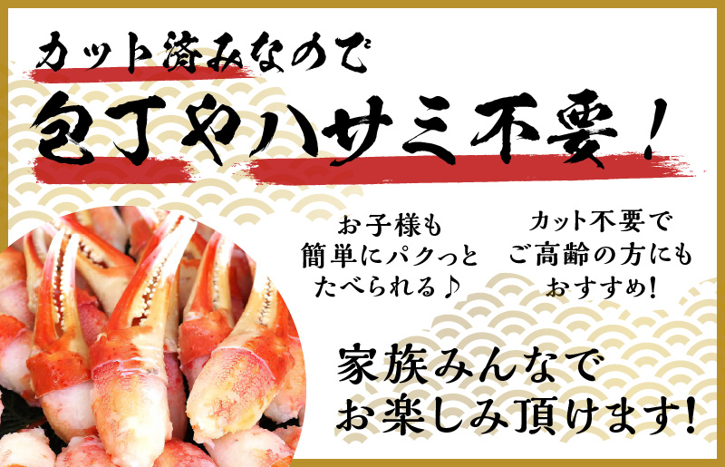 【年内発送】本ずわいがに 爪肉 約500g 加熱用 010B1296y