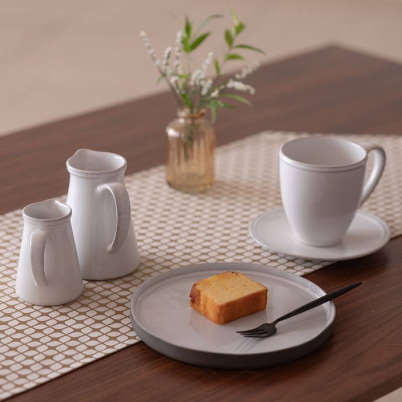 Calm Table runner with tassel／カルム テーブルランナー タッセルつき Sサイズ スノー