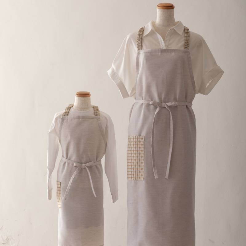 エプロン eterble life Calm parent−child Apron／エターブルライフ カルム 親子ペア サンド